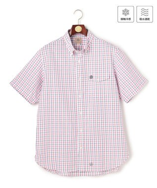 J.PRESS MEN 【KING SIZE 】【吸水速乾 / 接触冷感 / 高通気性】Aero Weave クールマックスサッカー チェック シャツ / B.D.