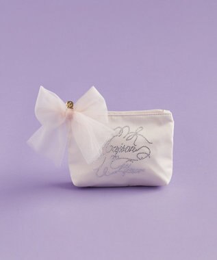 Maison de FLEUR ラインストーンポーチ Pink