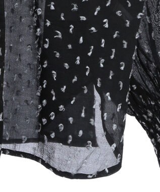 Green Parks ボウタイリボンブラウス Black