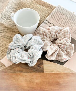 WEGO Lチェリーチェックシュシュ 柄1