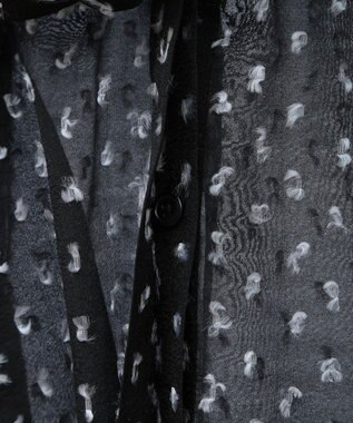 Green Parks ボウタイリボンブラウス Black