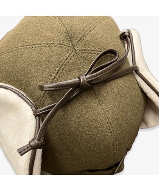 林八百吉商店 un chapeau オリジナルフライトキャップ カーキ