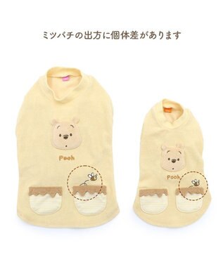 PET PARADISE ディズニー くまのプーさん サーモキープ お顔Tシャツ 小型犬 ライトイエロー