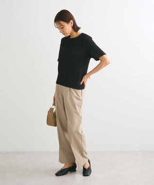 Green Parks ポコポコ５分袖プルオーバー Black