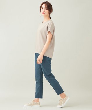 ANY 【ウエストゴム/ストレッチ/UVカット】大人の7daysデイリー パンツ ブルーグリーン