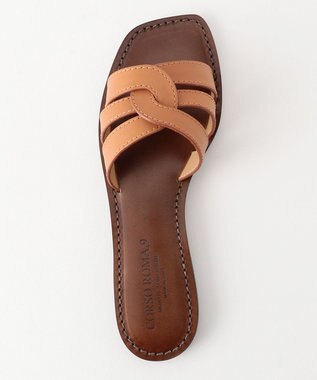 23区 CORSOROMA カットワーク サンダル キャメル系