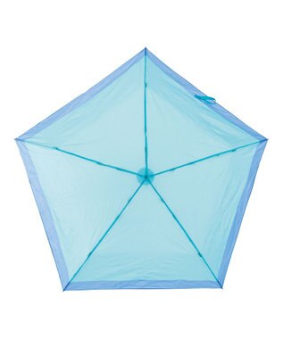 MOONBAT 【雑誌掲載Oggi7月号】Magical tech(マジカルテック) 超軽量 折りたたみ傘 65g 50cm ヘムボーダー UV ターコイズブルー