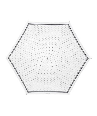 MOONBAT POLO RALPH LAUREN 晴雨兼用日傘 折りたたみ傘 ドット×グログラン／一級遮光 遮熱 UV オフホワイト