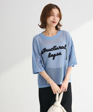 Green Parks テープロゴ透かしニットプルオーバーⅡ