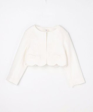 ANY KIDS 【2点セット】リボンボレロジャケット+シフォンプリーツ ワンピース ラベンダー