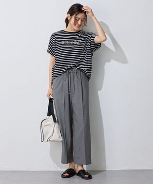 ANY エニィファンクションフレンチスリーブTシャツ ブラックベースボーダー(ロゴ)