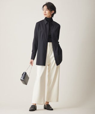 ICB L 【洗える】 TWブロード シャツ ブラック系