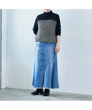 ing <ing>【WEB限定】スクエアトゥショートブーツ ブラック