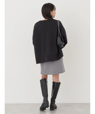 earth music&ecology サイドボタンダンボールプルオーバー Black