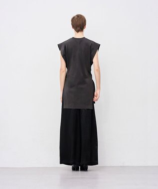 uncrave 【接触冷感・UVケア・洗濯機洗い可】プレミアムジャージー ノースリーブトップス スレート