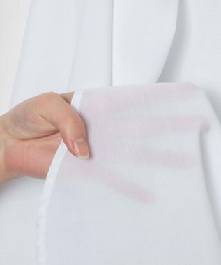 WEGO 【ユニセックス着用ITEM/SMLサイズ展開/冷房対策/紫外線対策】シアーBIGシャツ ホワイト