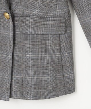 J.PRESS LADIES ANASTASIAトロ ダブル ジャケット グレーチェック系