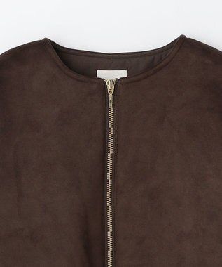 ANY L スエードボアコンビブルゾン ダークブラウン