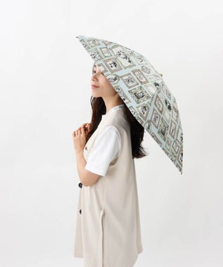AURORA 【 Beaurance （ビューランス）】プリント額縁柄晴雨兼用傘（折りたたみ傘）