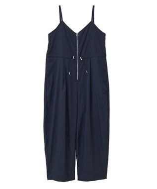 Green Parks ＺＩＰ付きドロストコクーンサロペット Navy