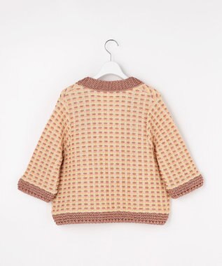 自由区 【カトリエムブーケ】Lame tweed ボウタイディテールジャケット オレンジ系