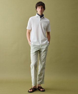 JOSEPH ABBOUD 【ウエストも伸びる!/JAPANファブリック】ヴィンテージコットン ストレッチ パンツ ライトグリーン系