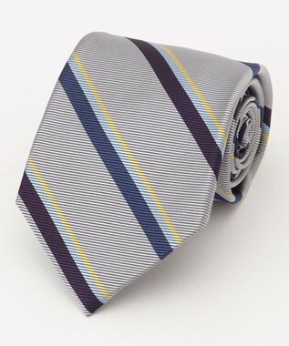 J.PRESS MEN シルクツイルストライプ ネクタイ ライトグレー系2