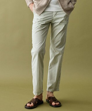 JOSEPH ABBOUD 【ウエストも伸びる!/JAPANファブリック】ヴィンテージコットン ストレッチ パンツ ライトグリーン系