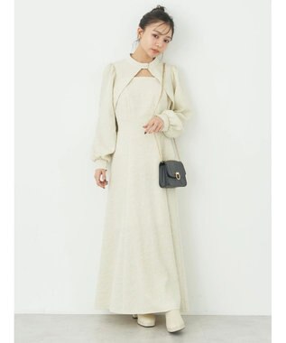 earth music&ecology ＳＥＴ２点ジャガードボレロ＋ワンピース