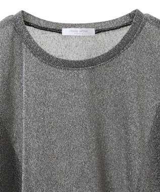 Green Parks 袖チュールドッキングラメプルオーバー Black