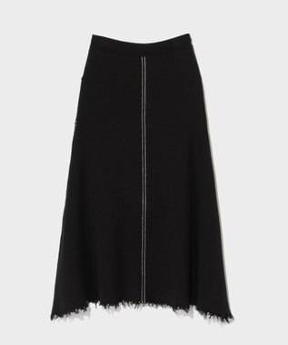 GRACE CONTINENTAL ミラノリブロングスカート ブラック