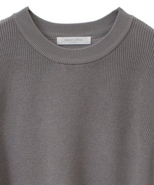 Green Parks 布帛ドッキングニットチュニック Gray Mixture