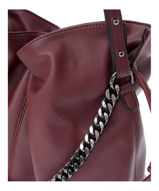 YECCA VECCA 【CLASSY.掲載】2wayチェーンギャザーバッグ Bordeaux