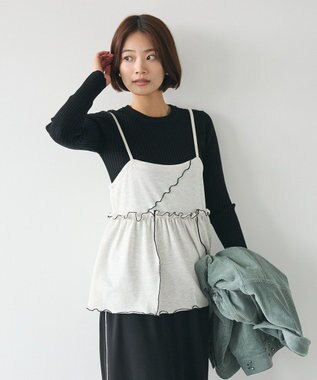 CRAFT STANDARD BOUTIQUE 配色メローキャミトップス