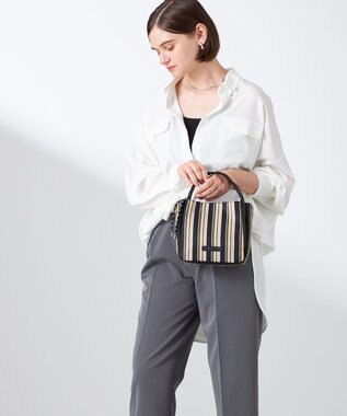 Y'SACCS マルチストライプ すっきりトート Sサイズ ブラック