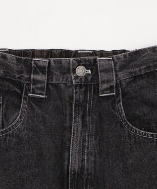 WEGO 【ユニセックス着用YD/ウエスト調整可/MLサイズ展開】グラフィックデニムパンツ デニムブラックソノタ