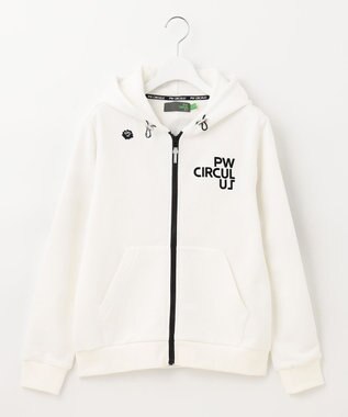 PW CIRCULUS 【WOMEN】アスレジャー 裏毛 ジップアップ パーカー ホワイト系