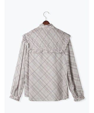 Te chichi パターンアソートシフォンフリルブラウス グレー