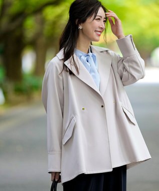 ANY SIS L 【2WAY】リボンギャザー ブラウス スカイブルー系