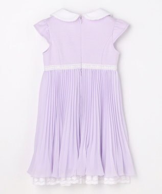 ANY KIDS 【2点セット】リボンボレロジャケット+シフォンプリーツ ワンピース ラベンダー