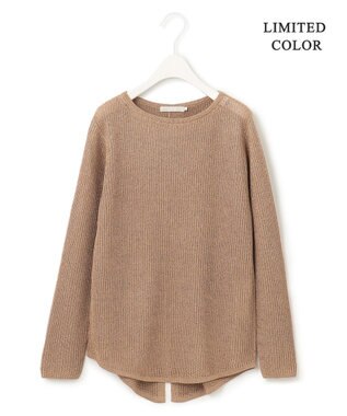 ICB 【WEB限定カラーあり・洗える】ペーパーブレンドシャインニット プルオーバー レディッシュブラウン系［WEB限定］