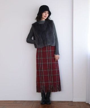 Green Parks ・ＡＮＤＳＥＡＲＣＨ　メランジリブハイネックニット Charcoal Gray