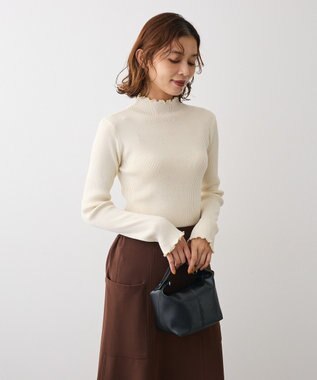 Green Parks ・ＡＮＤＳＥＡＲＣＨ　メランジリブハイネックニット Ivory