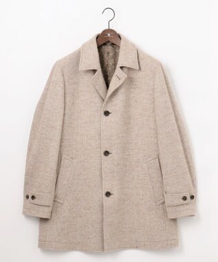 JOSEPH ABBOUD 【尾州産カシミヤブレンド素材/軽量】カシミヤブレンドアルパカヘリンボーン ステンカラーコート