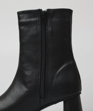 BONTRE 【PRECIEUX JOUET/プレシュウジュエ】ワイドスクエアショートブーツ ブラック