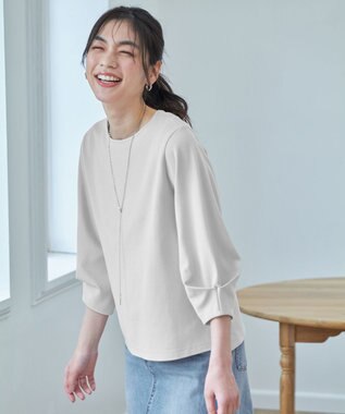 ANY 【WEB限定/洗濯機可/5色展開】サカリバタックスリーブプルオーバー グレージュ