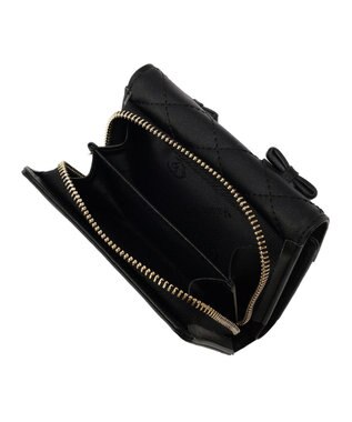 Maison de FLEUR ロンバスキルトリボンウォレット Black