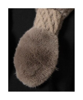 UNBILLION カシュネ cache nez / ニット×フェイクファーマフラー オーク