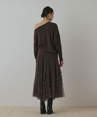 GRACE CONTINENTAL イレギュラ－チュ－ルスカート ブラウン