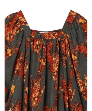 Green Parks ■ＥＳＣＡＲ　アートフラワーｐｔワンピース Charcoal Gray